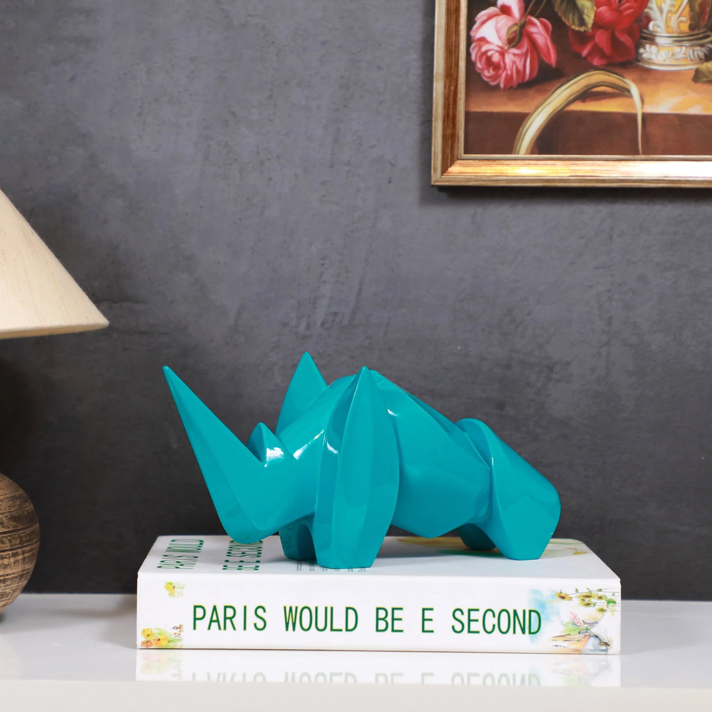 Abstract Art Rhino Figurine theartarium