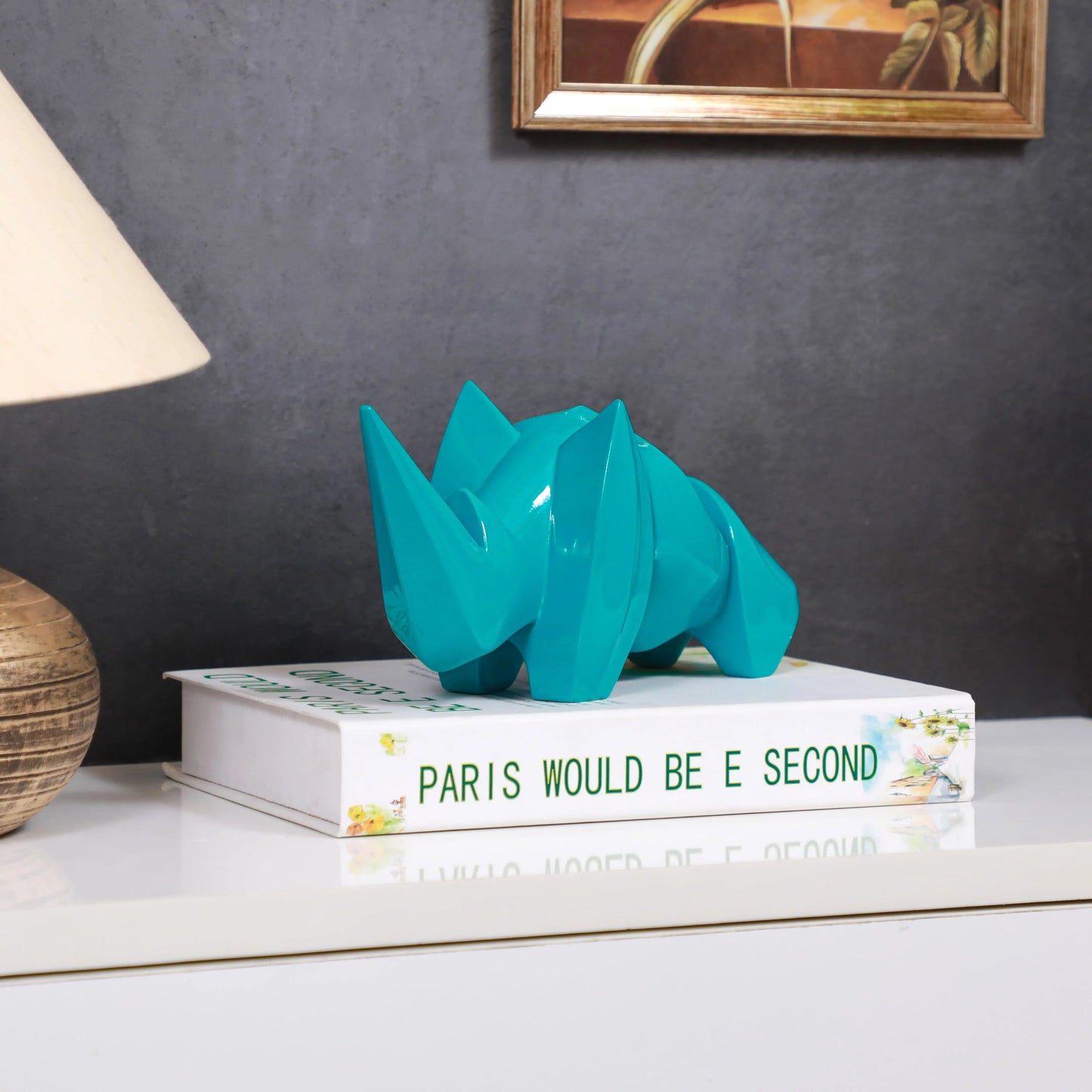 Abstract Art Rhino Figurine theartarium