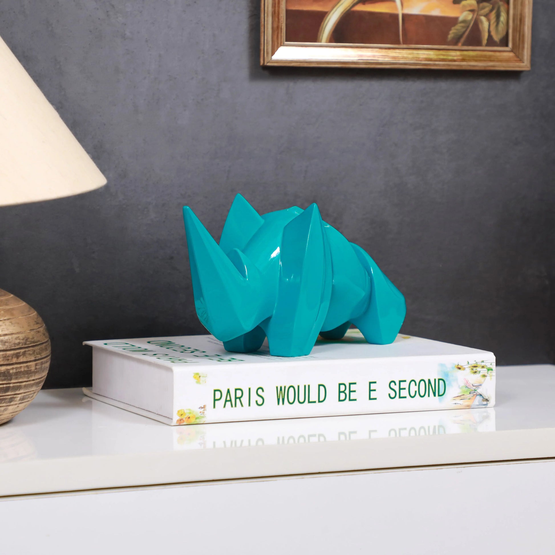 Abstract Art Rhino Figurine theartarium
