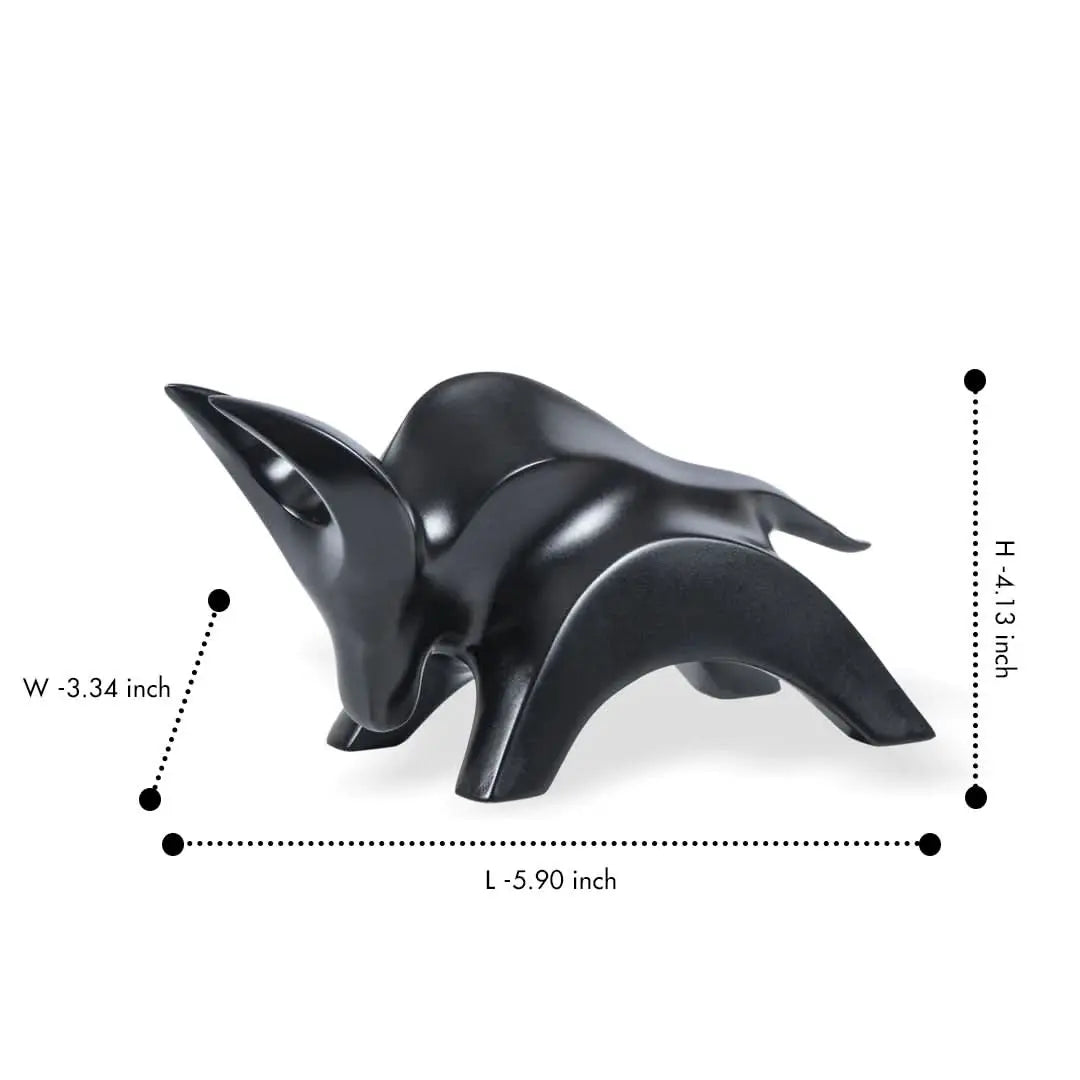 Stylized Charging Bull Figurine theartarium