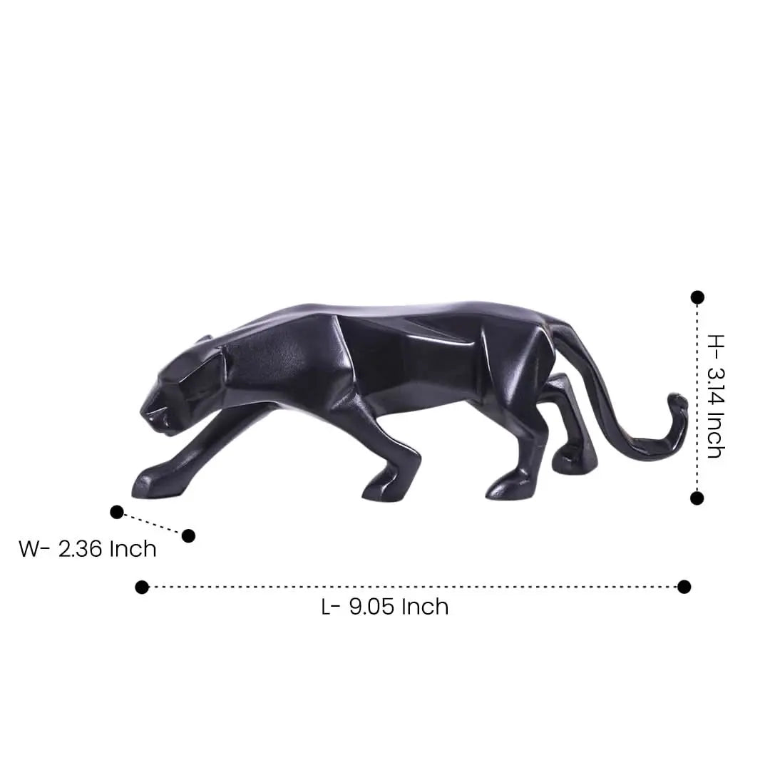 Modern Art Geometric Jaguar Figurine theartarium