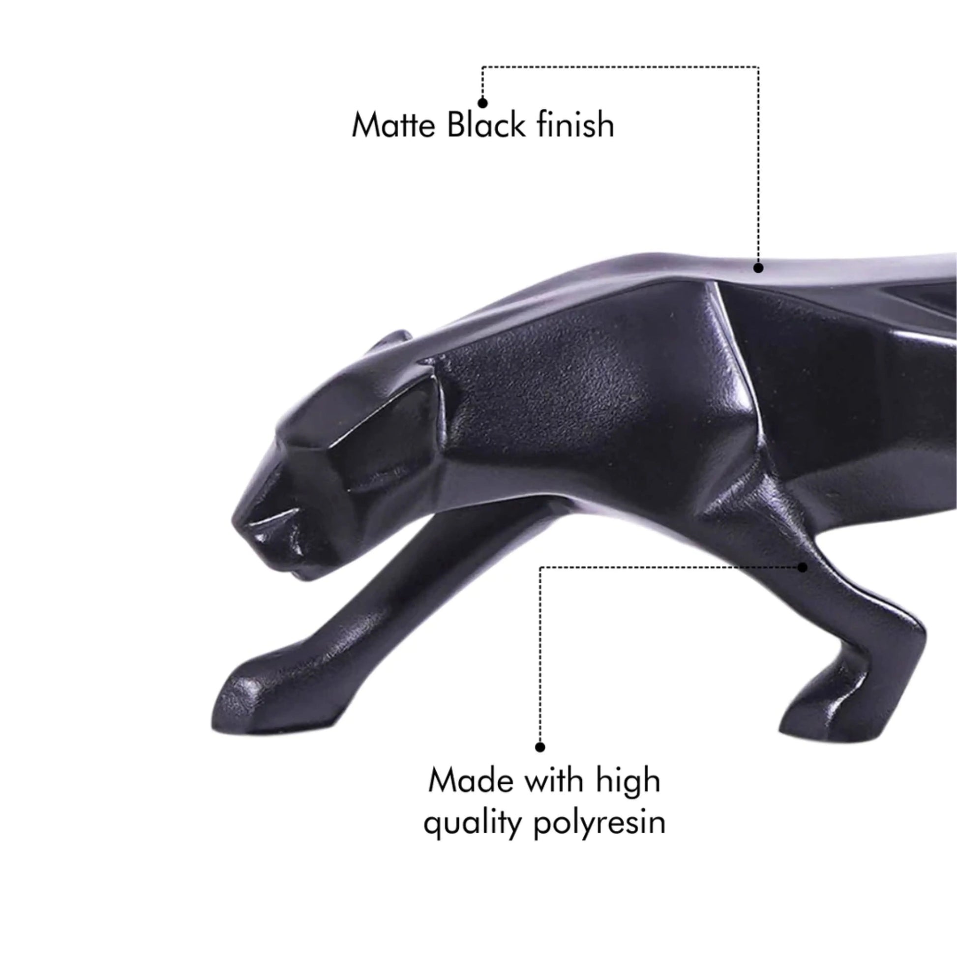 Modern Art Geometric Jaguar Figurine theartarium