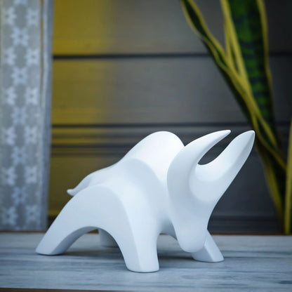 Stylized Charging Bull Figurine theartarium