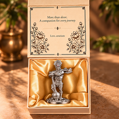 Bahubali Hanuman Silver Plated Idol with Premium Packaging 