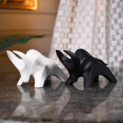 Stylized Charging Bull Figurine theartarium