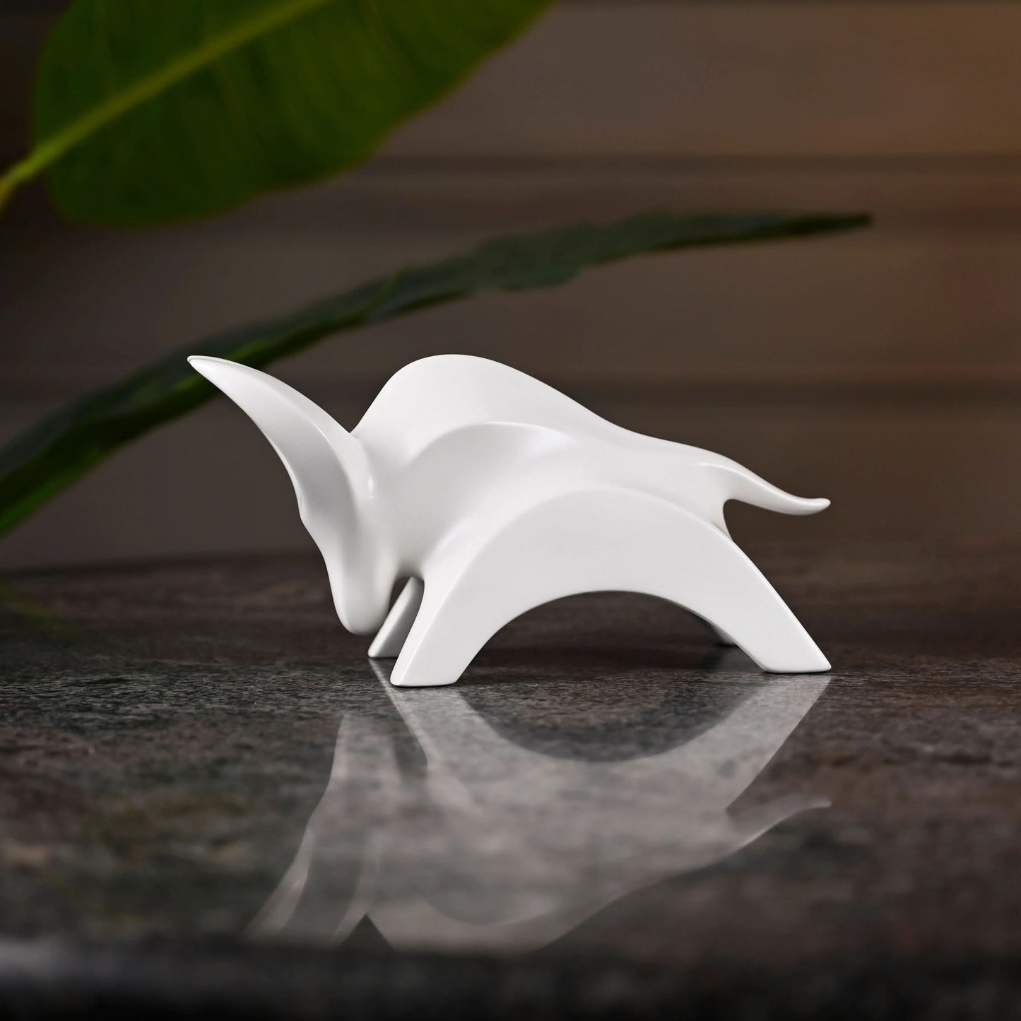 Stylized Charging Bull Figurine theartarium