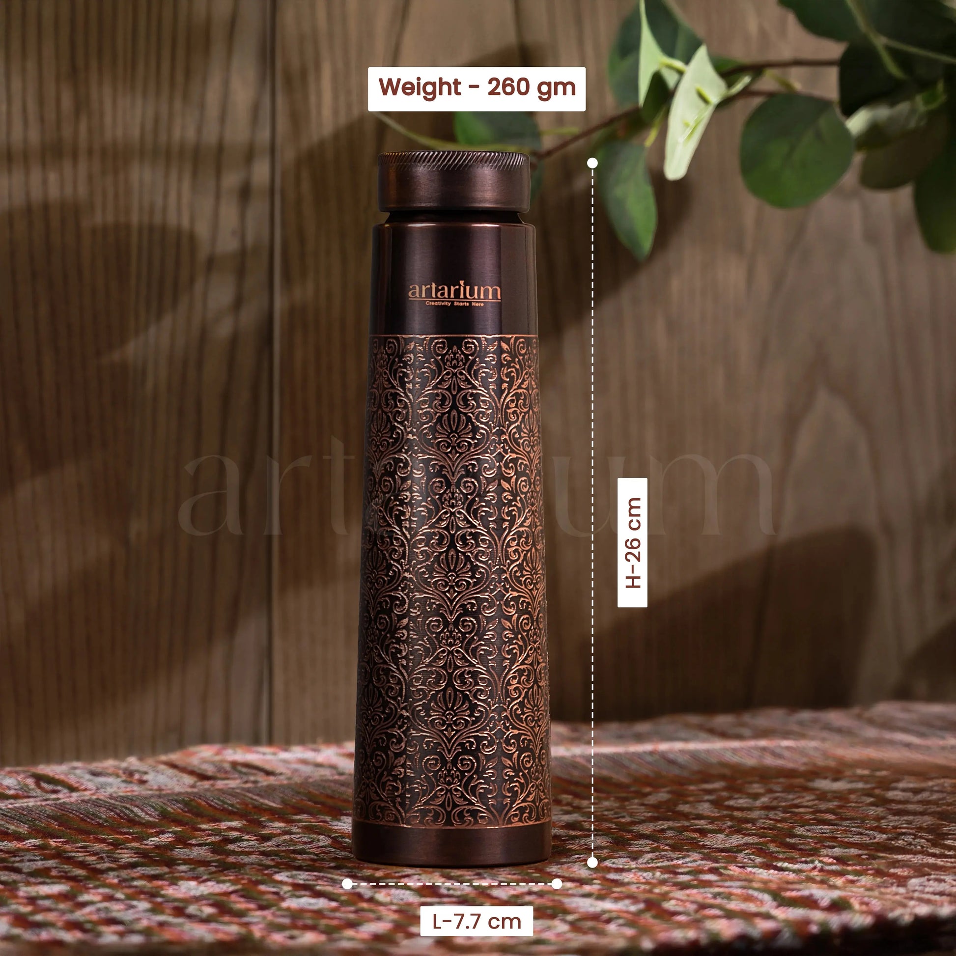 Antique Etching Copper Bottle theartarium