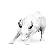 Abstract Art Charging Bull Figurine Big