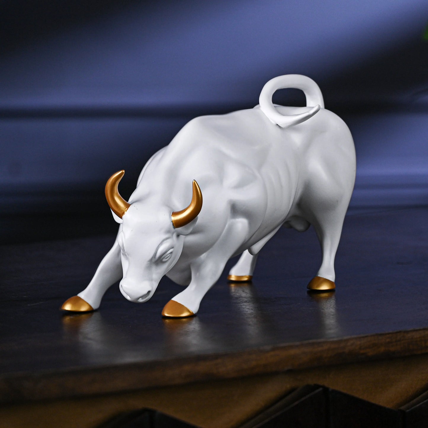 Abstract Art Charging Bull Figurine Small theartarium