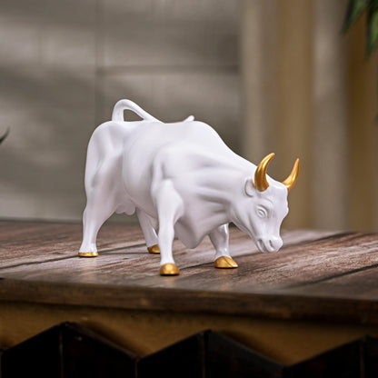 Abstract Art Charging Bull Figurine Small theartarium