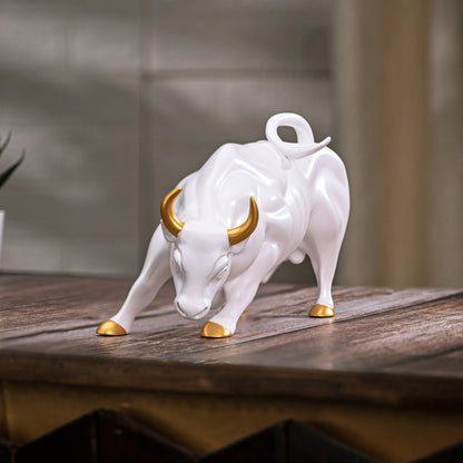 Abstract Art Charging Bull Figurine Small theartarium