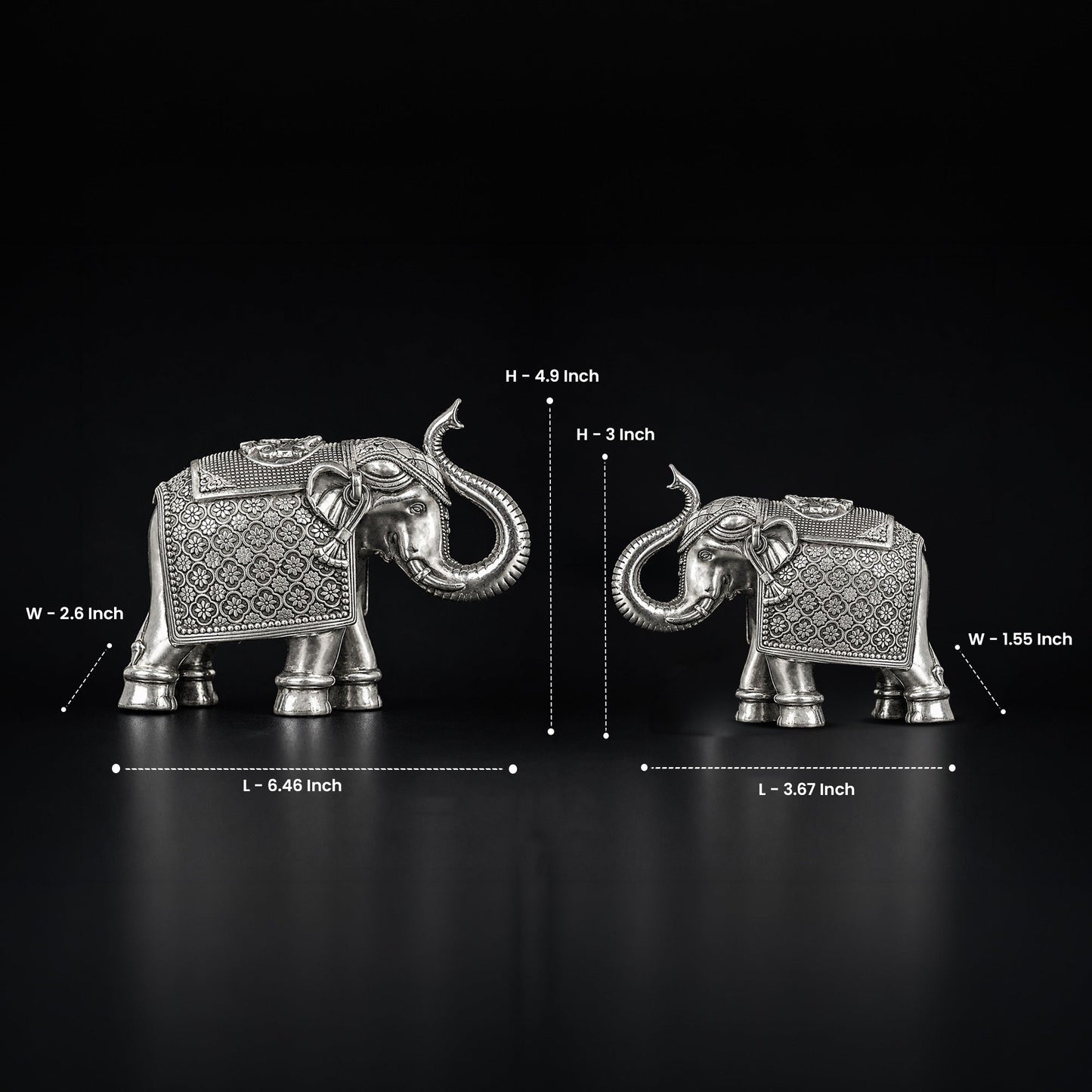 Indian Elephant 999 Silver 
