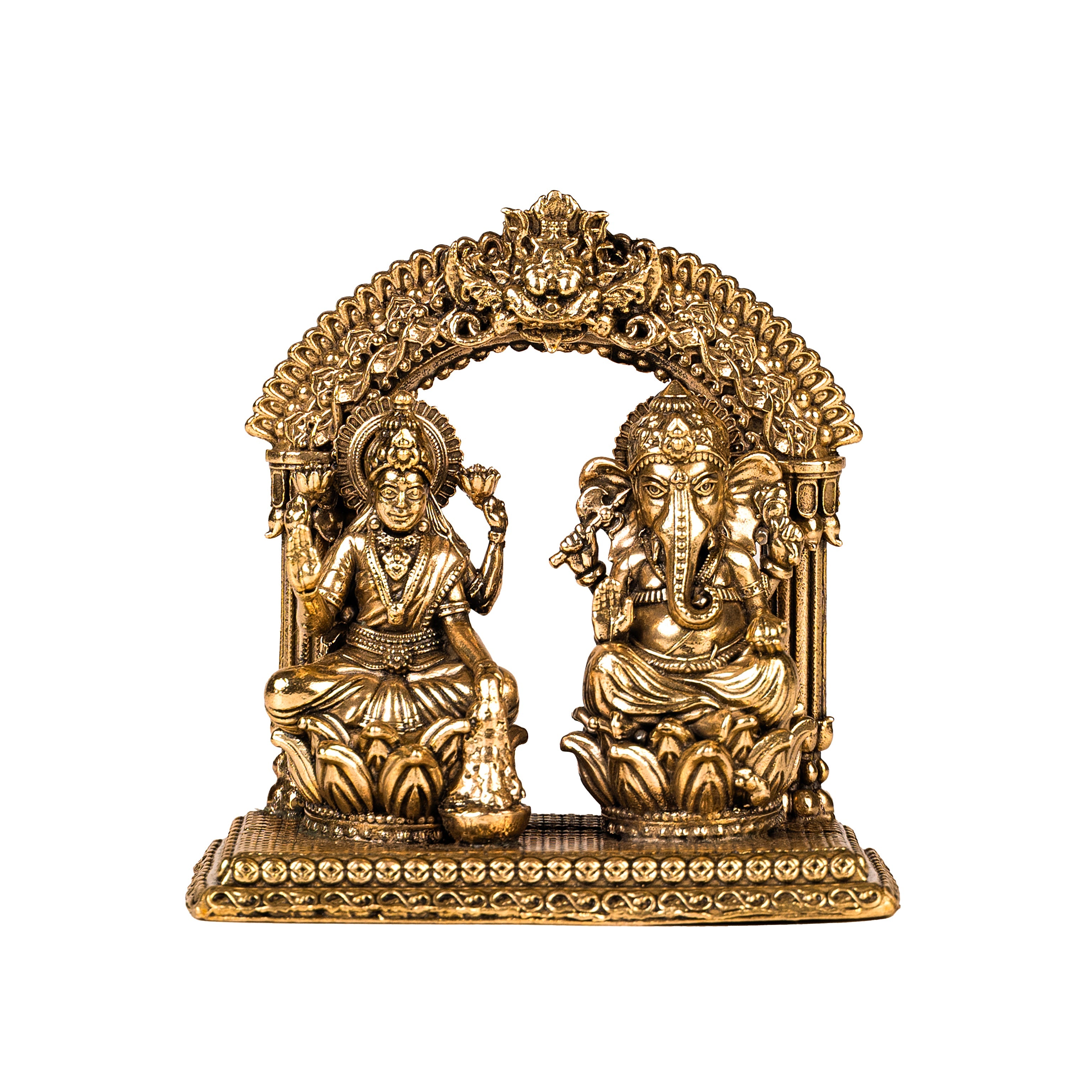 Brass Laxmi Ganesh Idol 