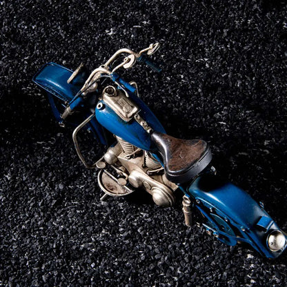 Blue Lightening Vintage Motorcycle theartarium