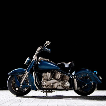 Blue Lightening Vintage Motorcycle theartarium