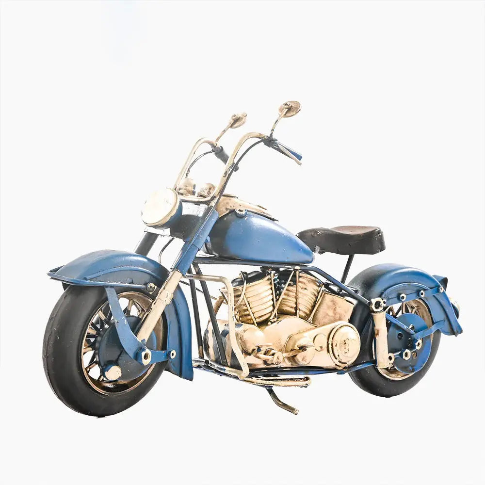 Blue Lightening Vintage Motorcycle theartarium