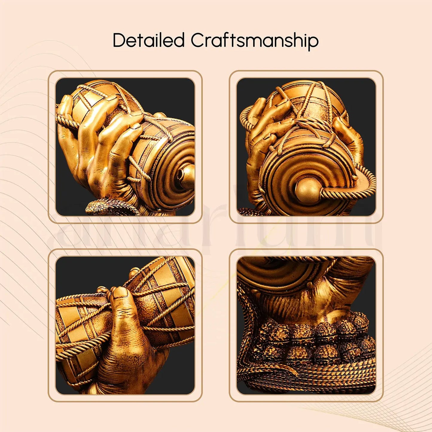 Small Shiv Damru Idol