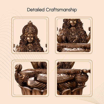 Veena Vadini Saraswati (Lotus) Car dashboard theartarium