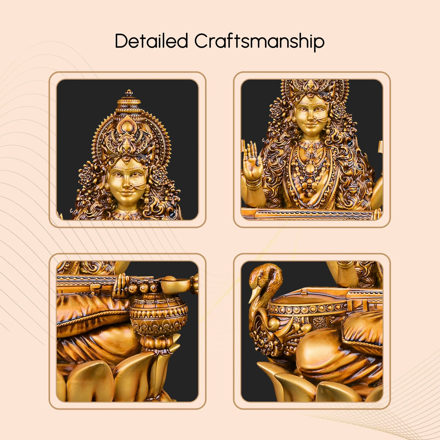 Veena Vadini Saraswati (Lotus) Car dashboard