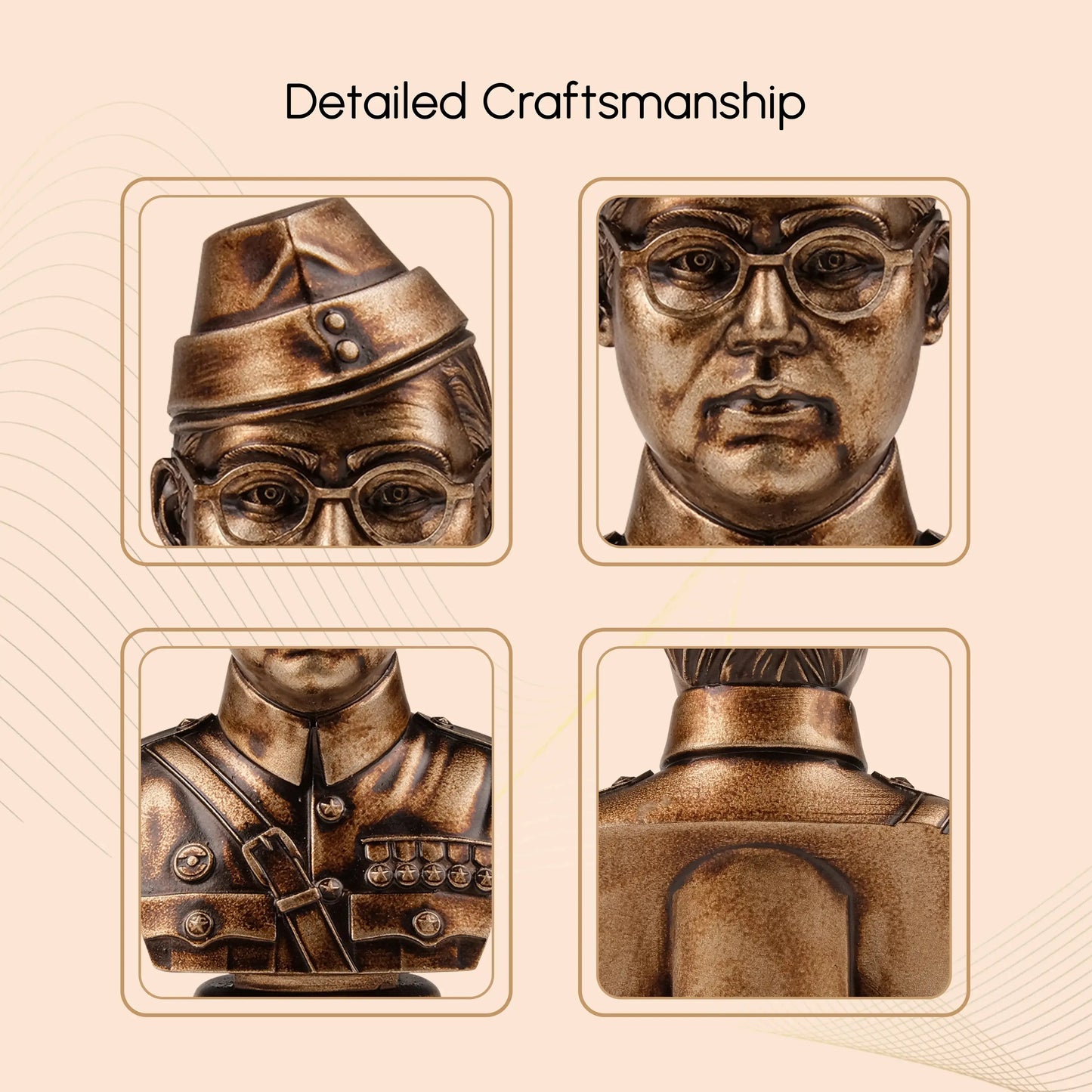 Subhas Chandra Bose Car Dashboard Idol