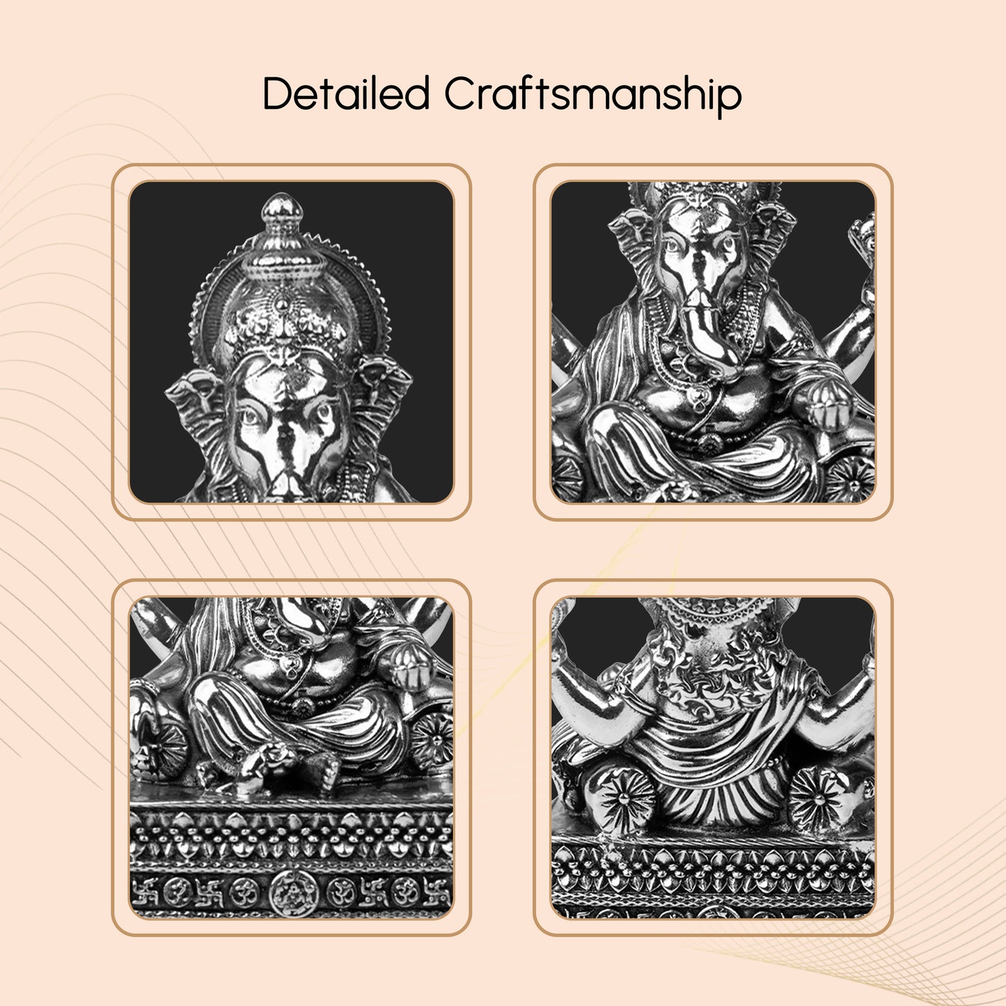 Brass Vinayaka Statue Silver Plated