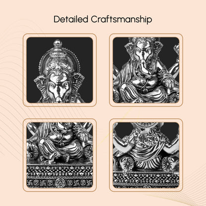 Brass Vinayaka Statue Silver Plated