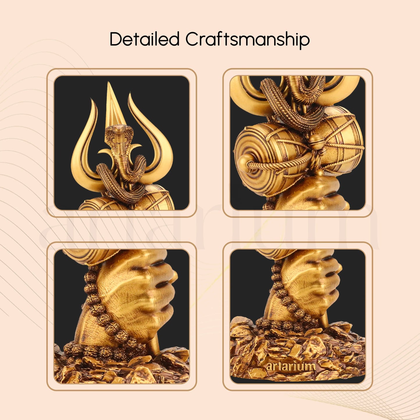 Shiv Trishul Car Dashboard Idol