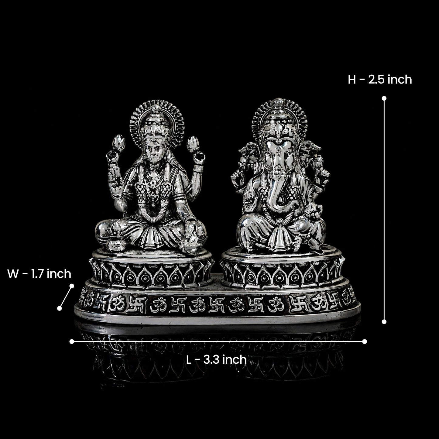 Dhan Siddhi Laxmi Ganesh Silver Plated 
