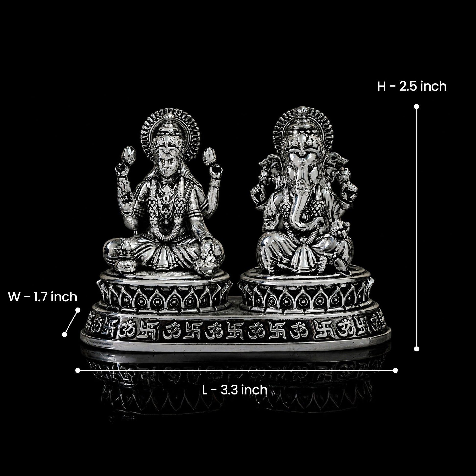 Dhan Siddhi Laxmi Ganesh Silver Plated 