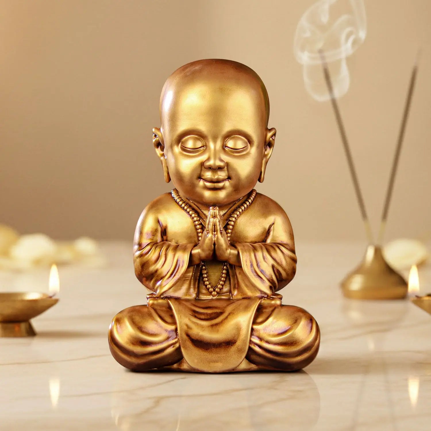 Meditating Baby Monk Car Dashboard