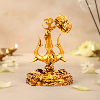 Lord Shiva Trishul With Damru Car Dashboard