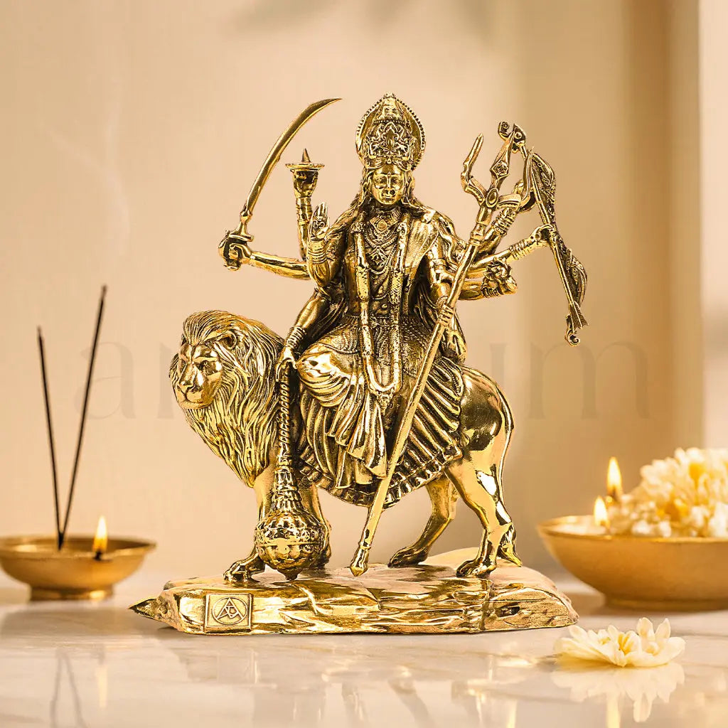 Brass Durga Idol