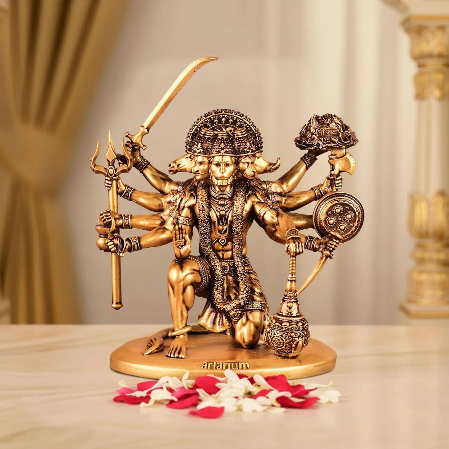 Sitting Panchmukhi Lord Hanuman Car Dashboard Idol