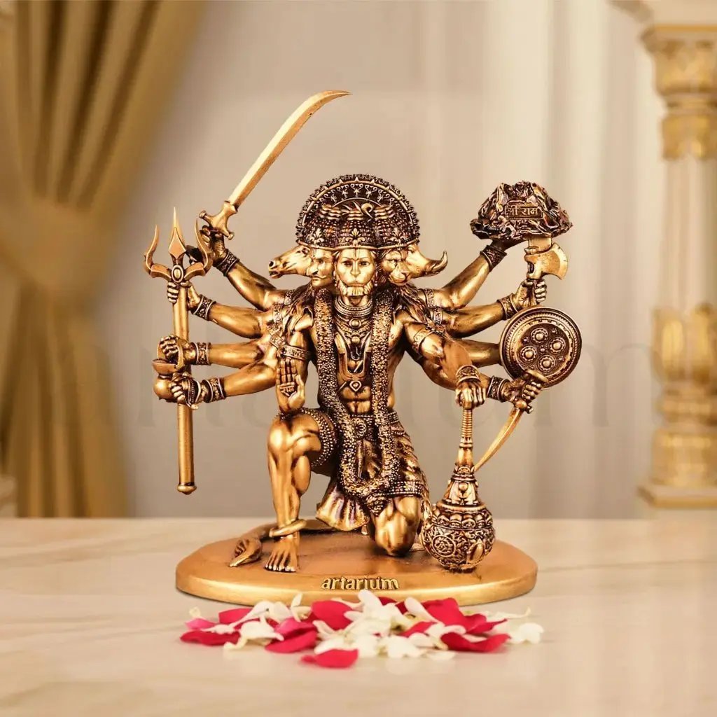 Sitting Panchmukhi Hanuman Statue