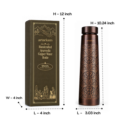 Antique Etching Copper Bottle with premium packaging 