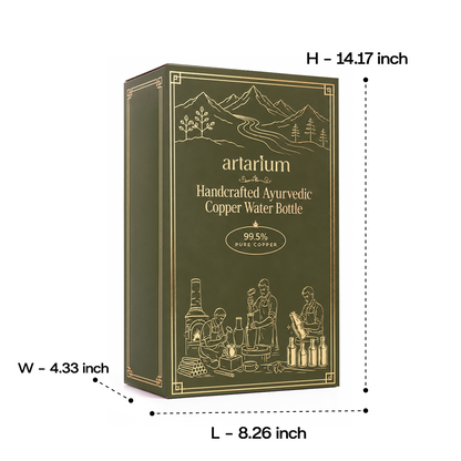 Copper Bottle with Cups with Premium Packaging 
