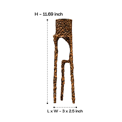 Aluminium Alloy Antique Twig Candle Holder 