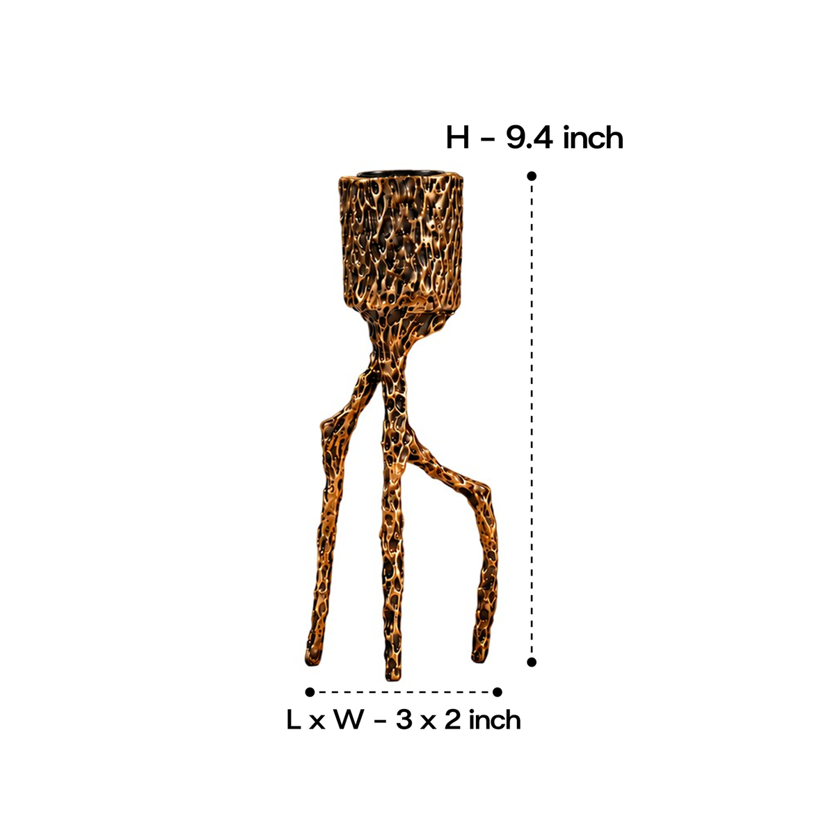 Aluminium Alloy Antique Twig Candle Holder 