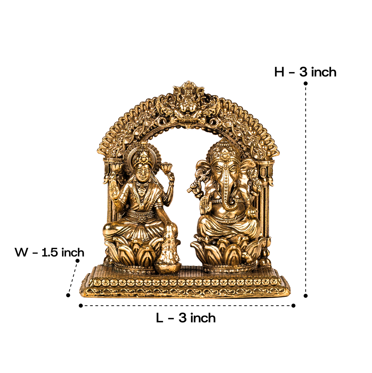 Brass Laxmi Ganesh Idol 