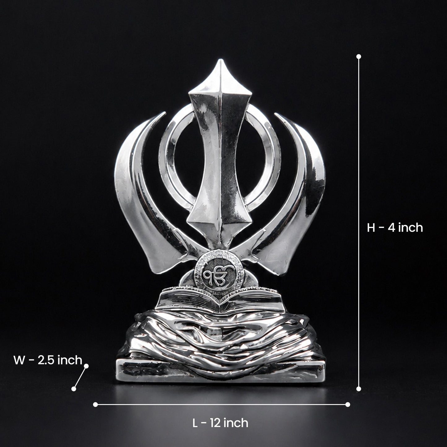 Khanda Sahib Silver Plated Idol 