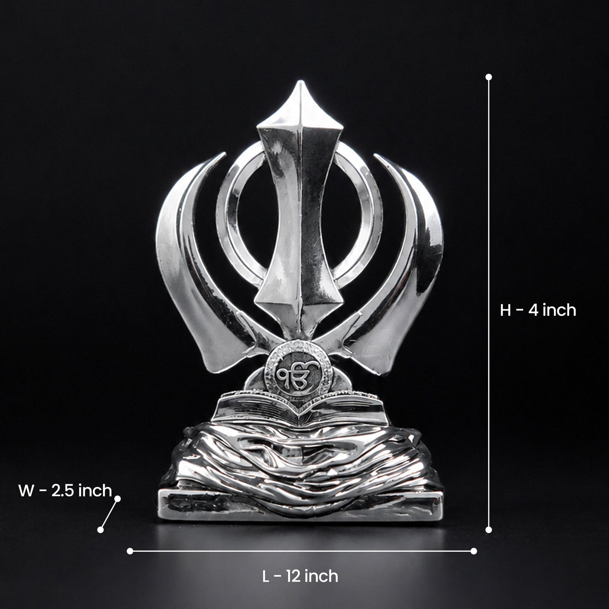 Khanda Sahib Silver Plated Idol 