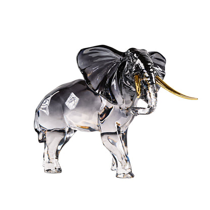 Zinc Alloy African Bush Elephant Sculpture 
