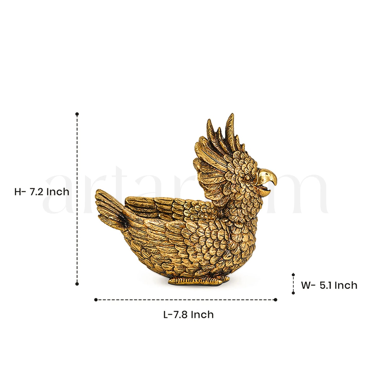 Call of the Tropics - Antique Parrot Figurine