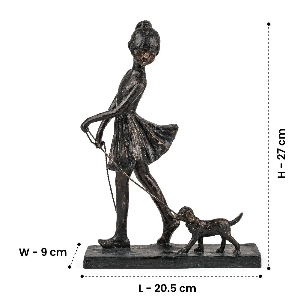 Girl & Dog figurine