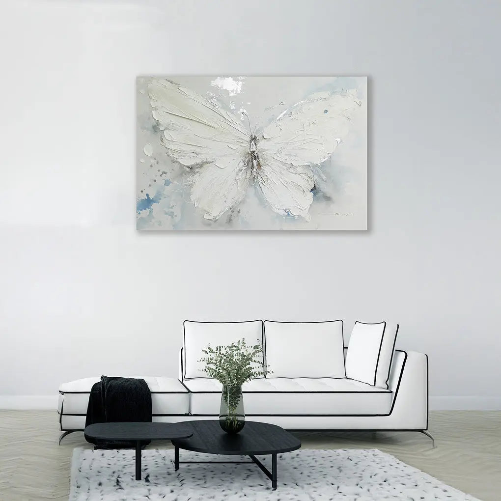 Wings in White - Wall Painting