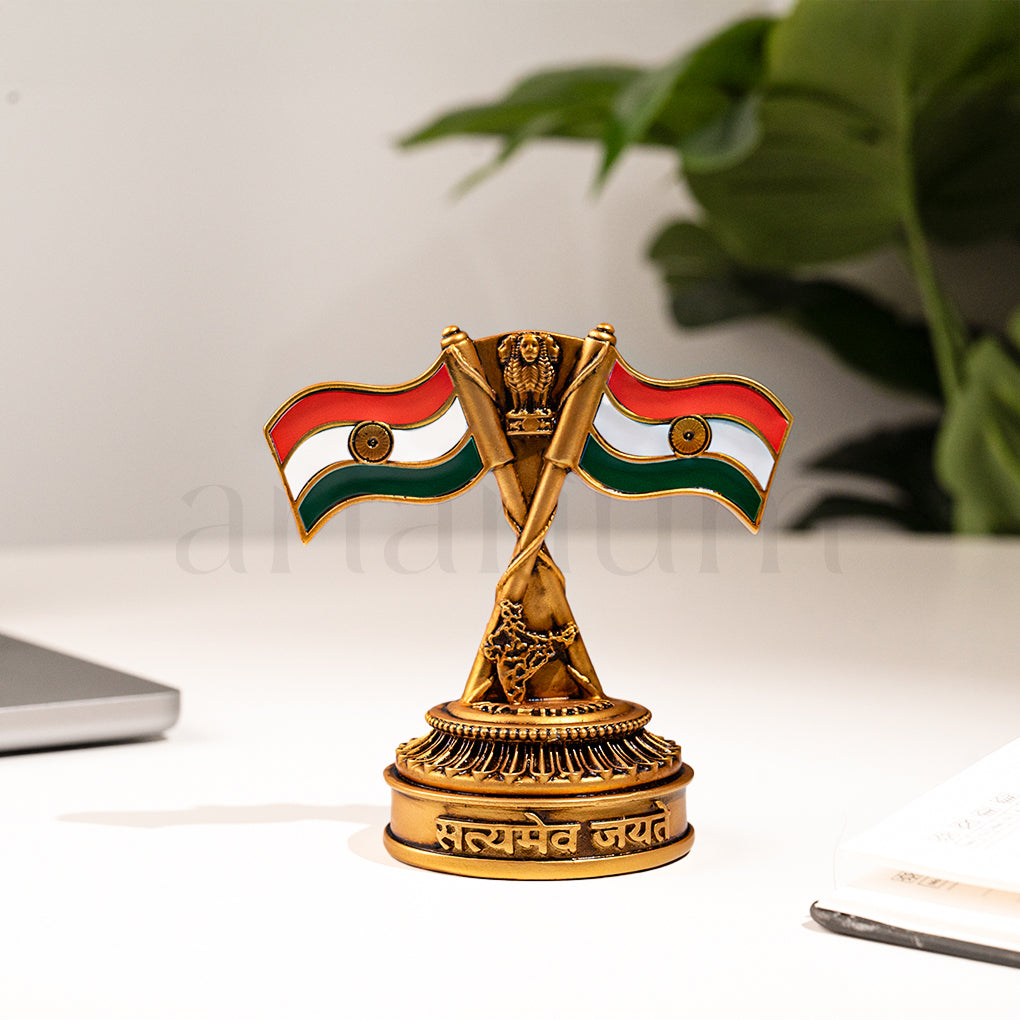 Indian National Flag For Car Dashboard