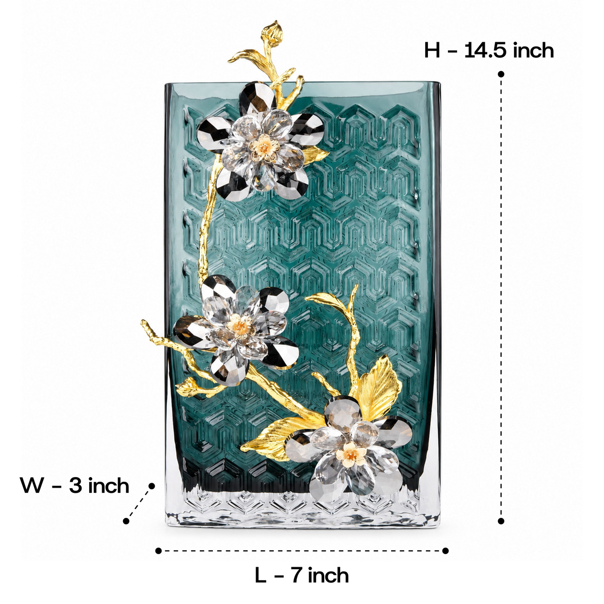 Aura Floralique Glass Flower Vase 