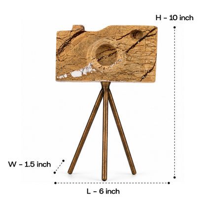 Marble Retro Style Camera Showpiece 