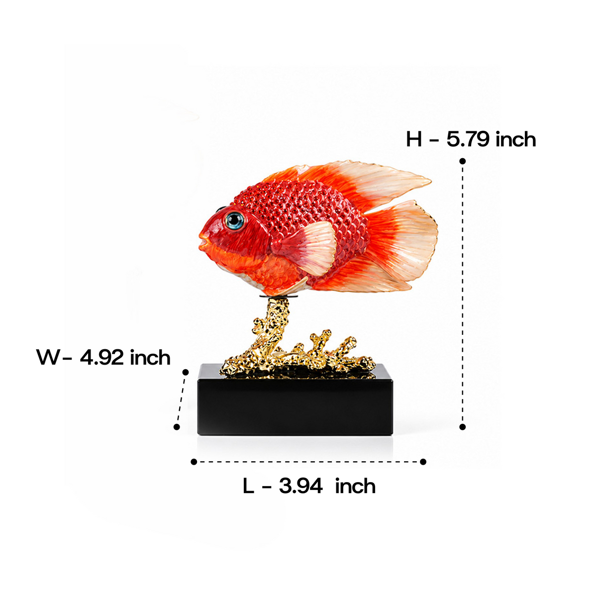 Saffron Crystal & Alloy Goldfish 