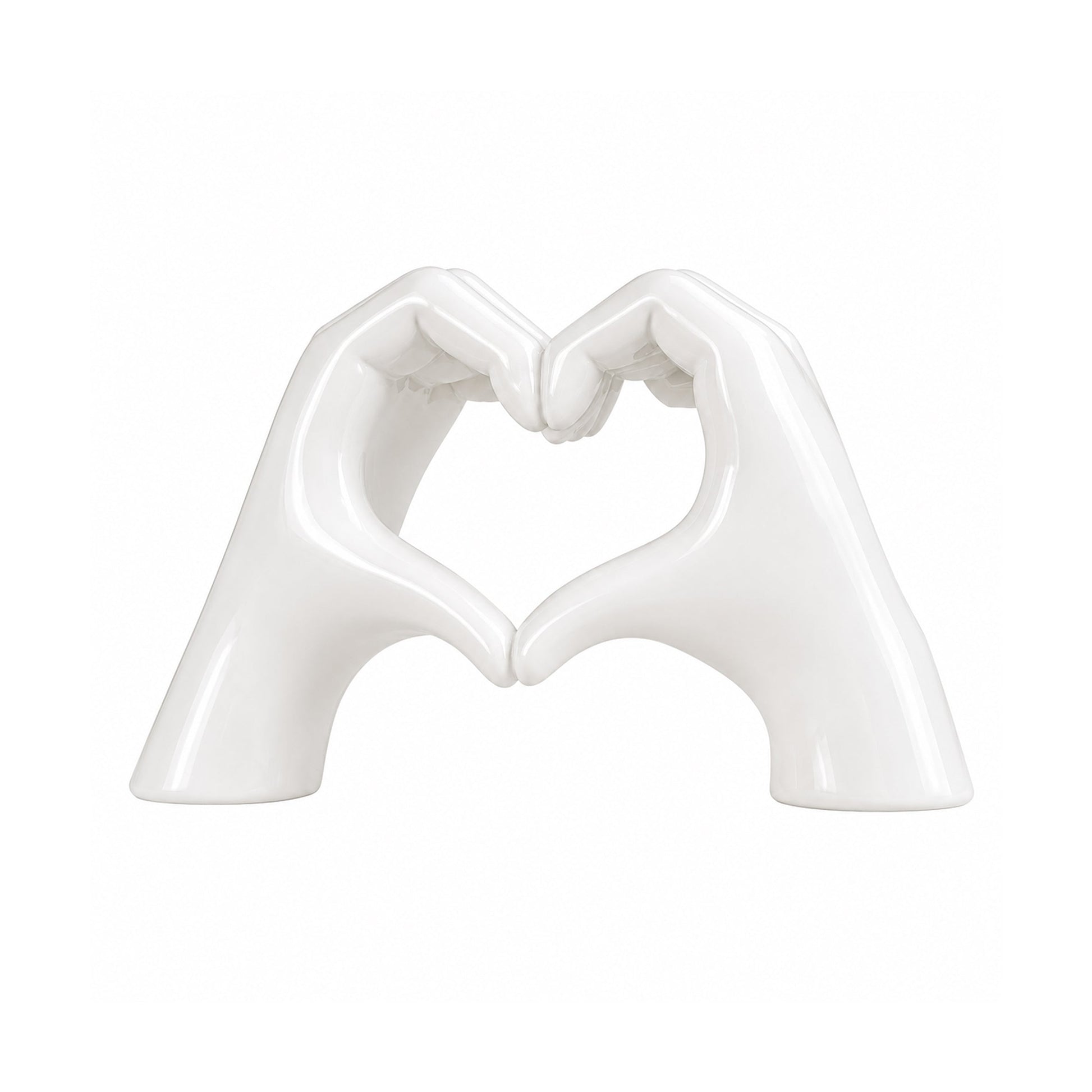 White Love Hand Showpiece 